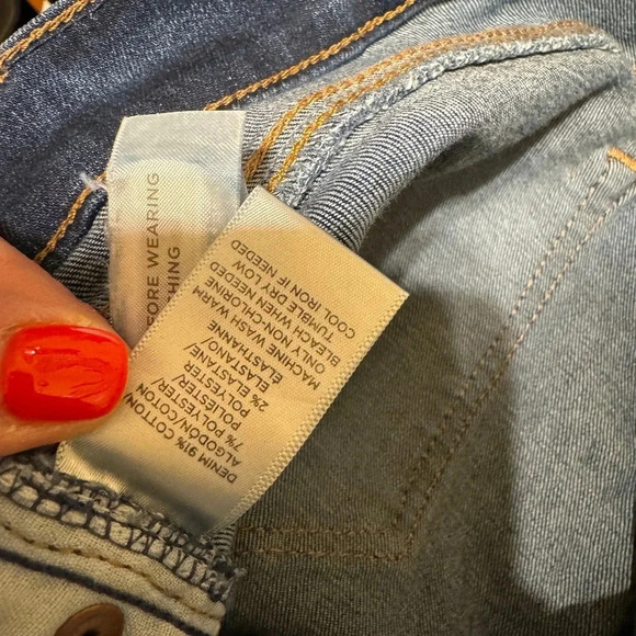 Loft Made and Loved Women’s Button Fly Modern Skinny Jeans Raw Hem 32/14 - Picture 9 of 11